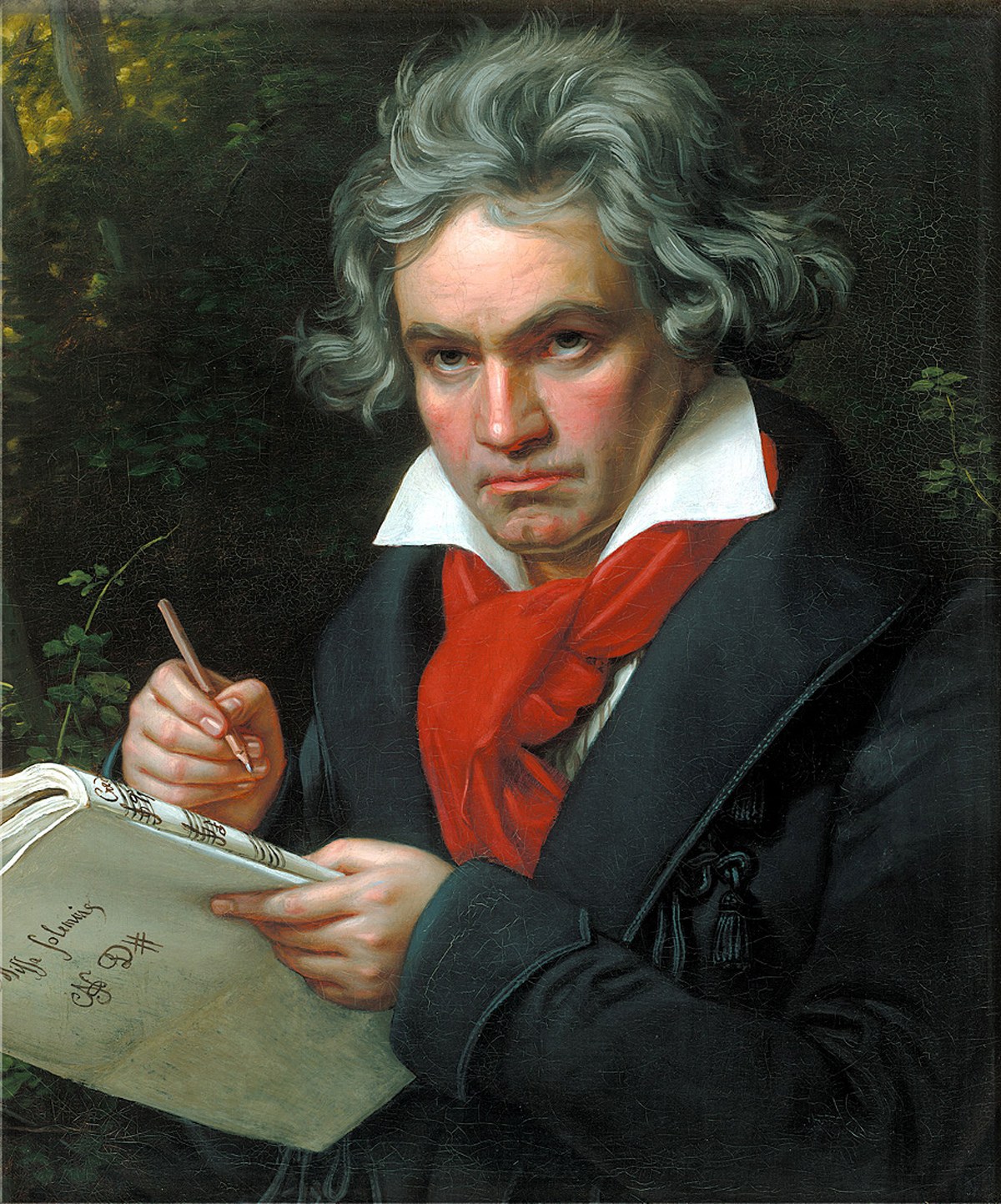 Beethoven with a manuscript, portrait by Stieler